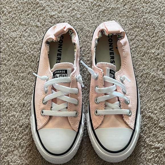 Converse Shoes - Converse Pink /peach  Canvas Low-Top Sneakers with White Soles